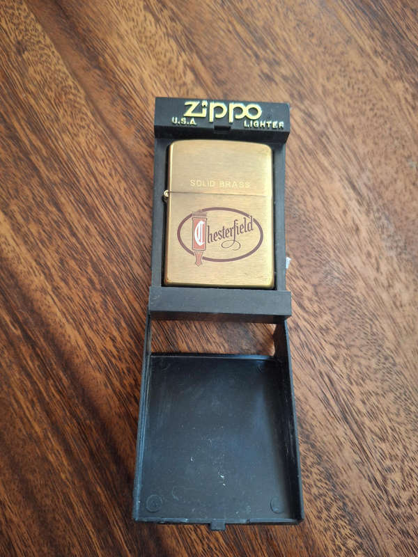 Vintage Zippo lighter with Chesterfield branding