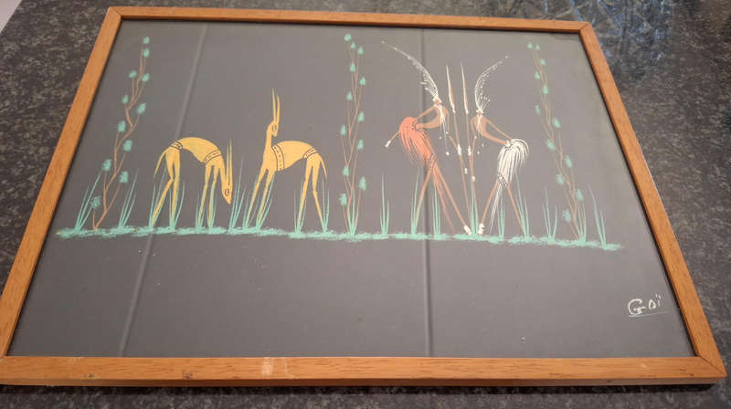 African tribal art painting by Goi