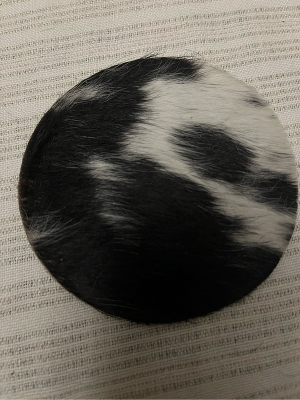 Set of 6 Zebra skin coasters