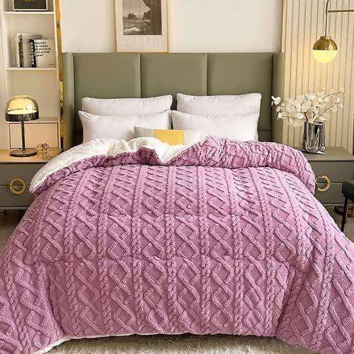 5Pc Wool Geometric Queen Comforter with Zip, for Heavy Winter (100% Wool)