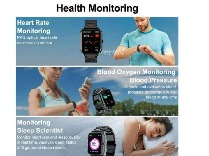 12 Piece Smart Watch D93 Ultra 3 Big 2.3 Infinite Display Set- , with 7 Straps, Health Monitoring
