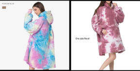 Oversized Blanket Hoodie, Tye-Dyed, Free Size