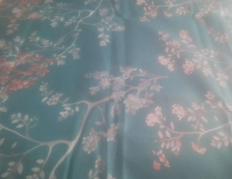 6 Piece Queen Green Floral Duvet Cover Zipped Set, Floral Botanical Flower Printed Covers