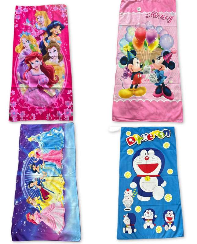 Kids Character Towels, 145cm x 50cm (perfect for kids)