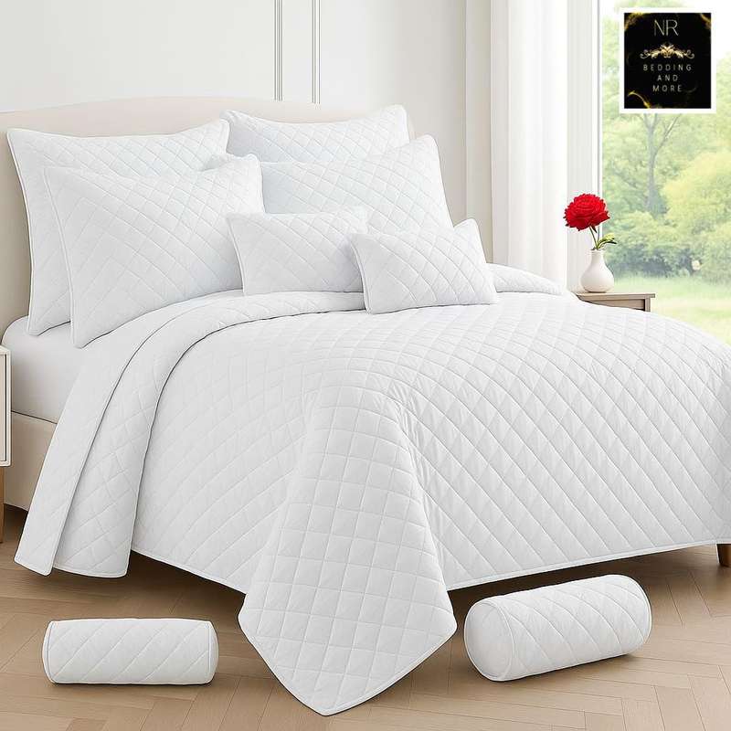 Luxurious 9-Piece King Quilted Bedspread Set, King Size