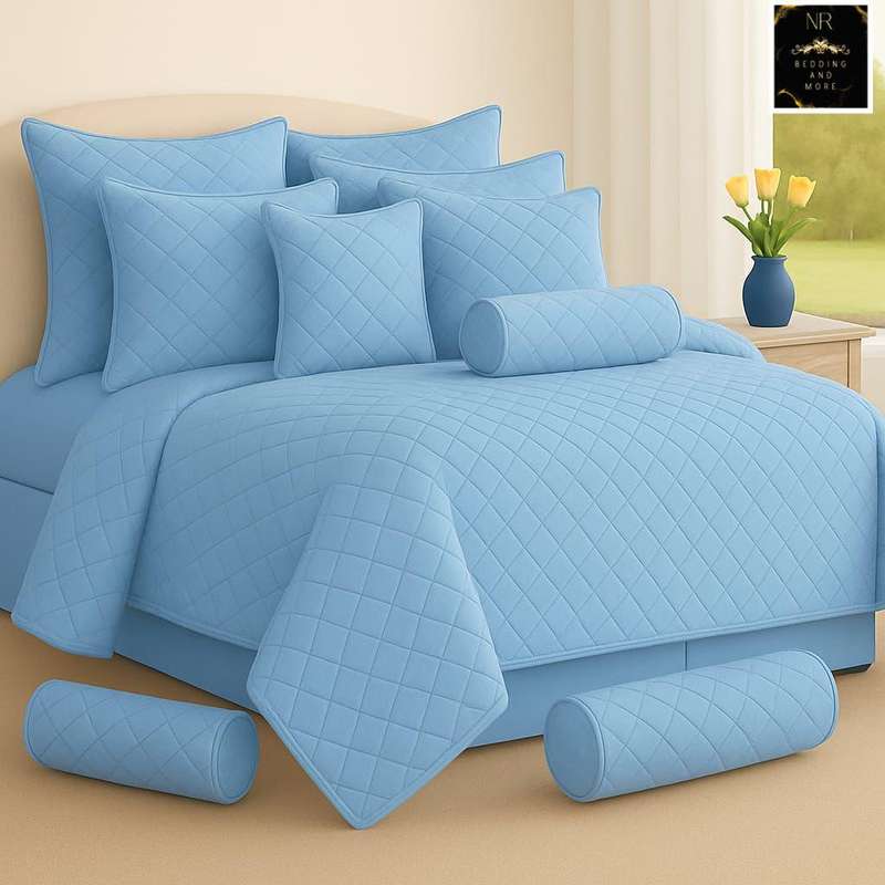 Luxurious 9-Piece King Quilted Bedspread Set, King Size