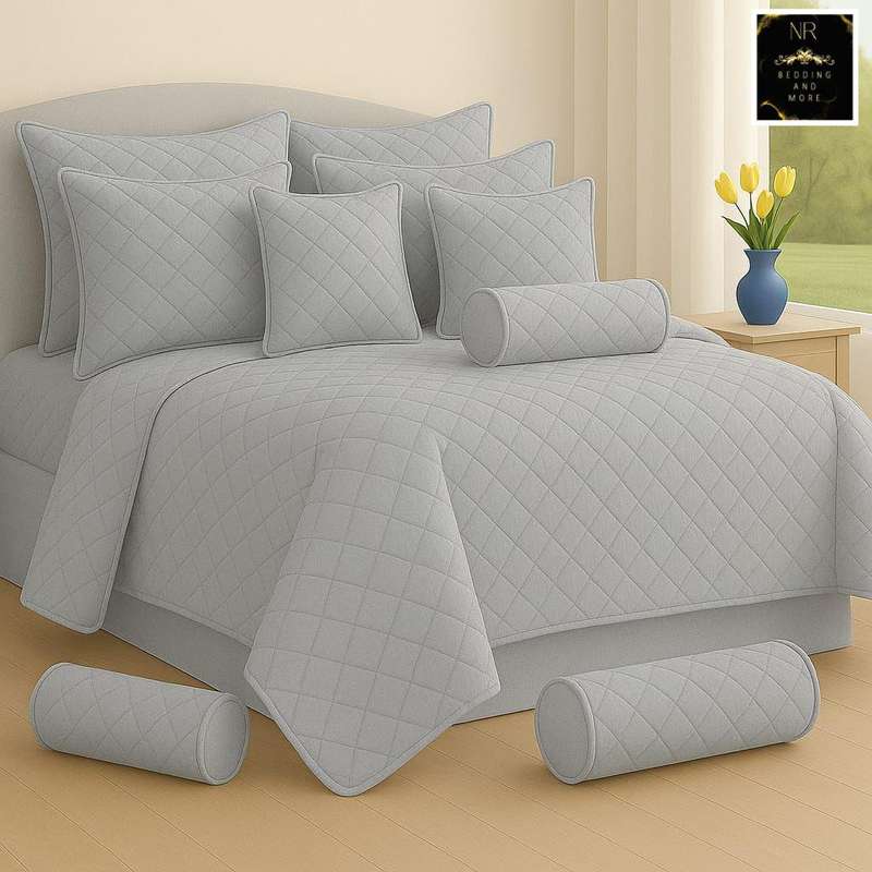 Luxurious 9-Piece King Quilted Bedspread Set, King Size