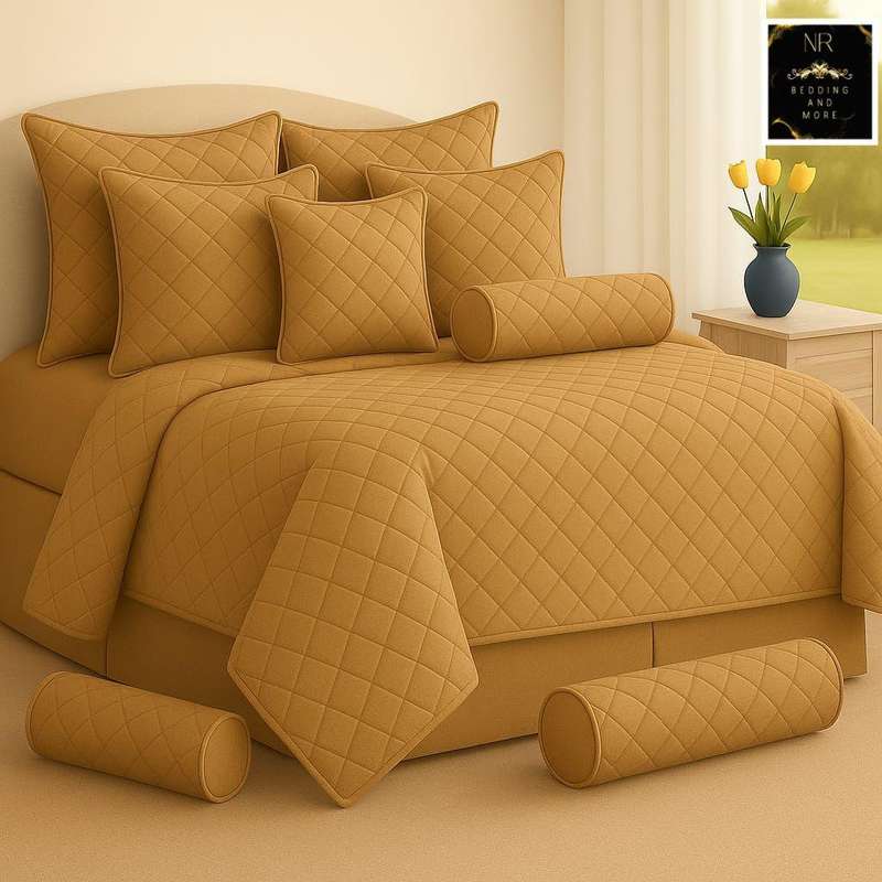 Luxurious 9-Piece King Quilted Bedspread Set, King Size