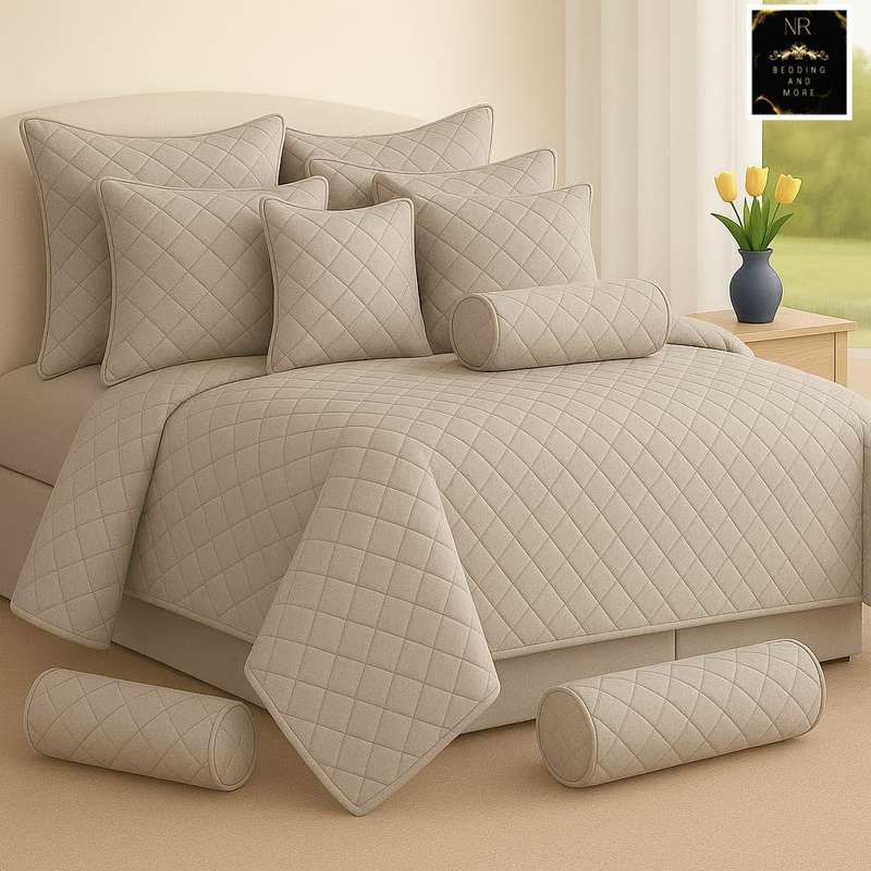 Luxurious 9-Piece King Quilted Bedspread Set, King Size