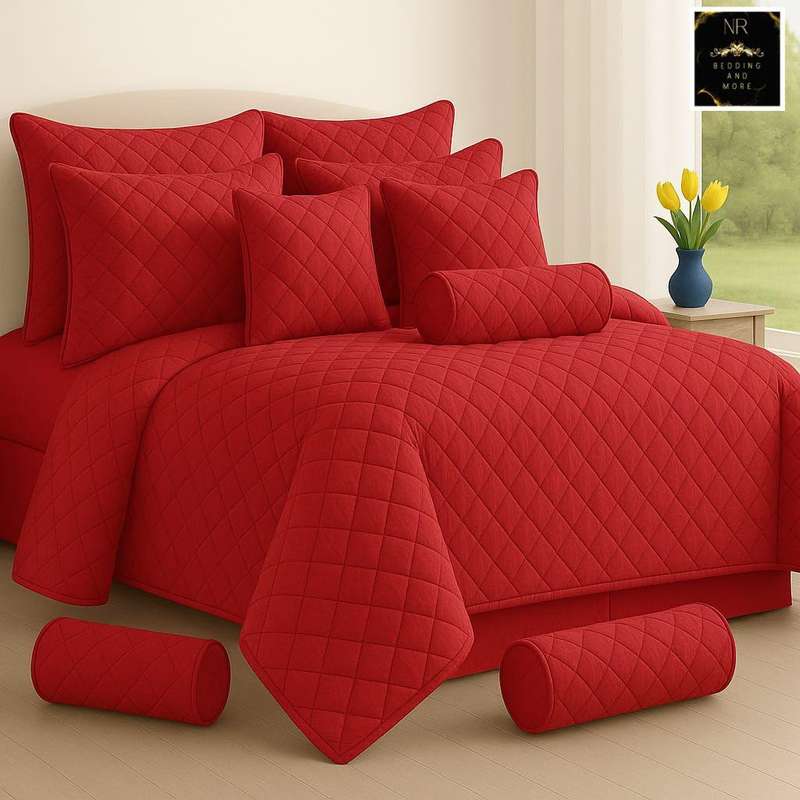 Luxurious 9-Piece King Quilted Bedspread Set, King Size