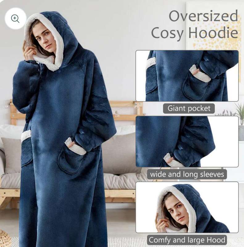 Long Sherpa Huggle Hoodie, Black, Beige, Grey, Navy, Maroon, Light Pink, Teal Green, Dark Pink