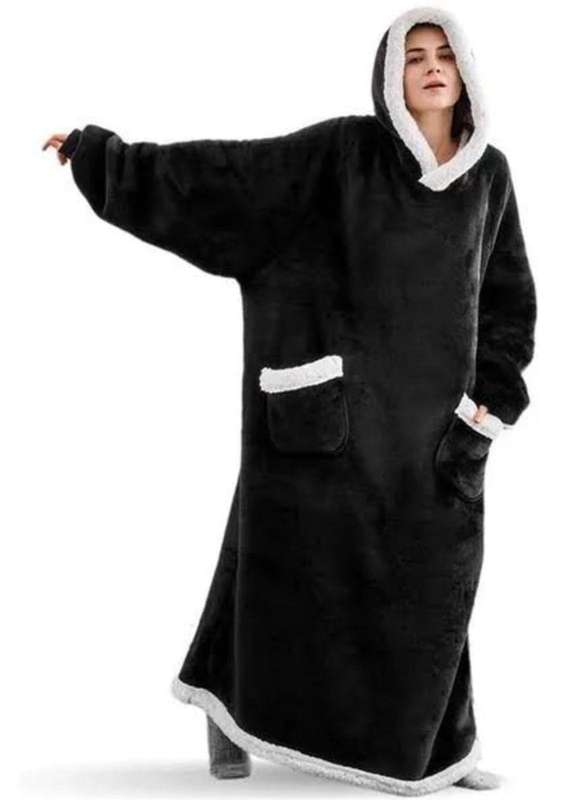 Long Sherpa Huggle Hoodie, Black, Beige, Grey, Navy, Maroon, Light Pink, Teal Green, Dark Pink