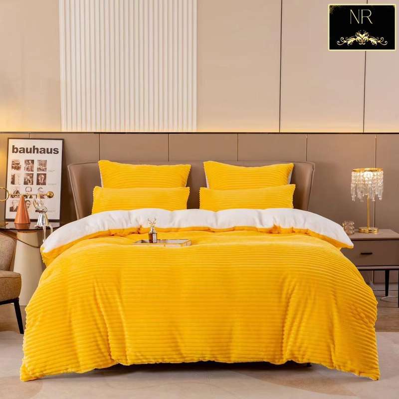 5 Piece Corduroy Wool Comforter Set, Queen Size
