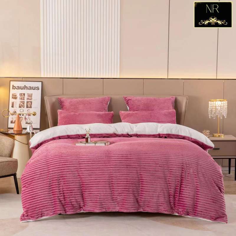 5 Piece Corduroy Wool Comforter Set, Queen Size