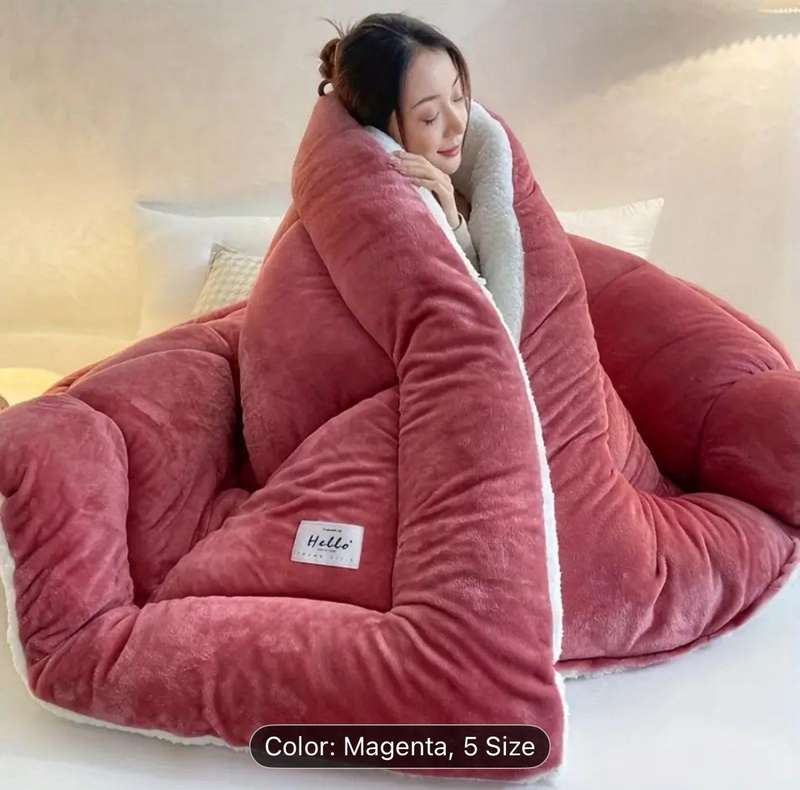 5 Piece Sherpa Wool Comforter Set