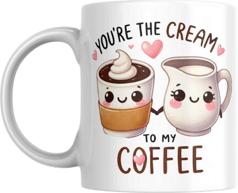 You're The Cream To My Coffee Printed Mug