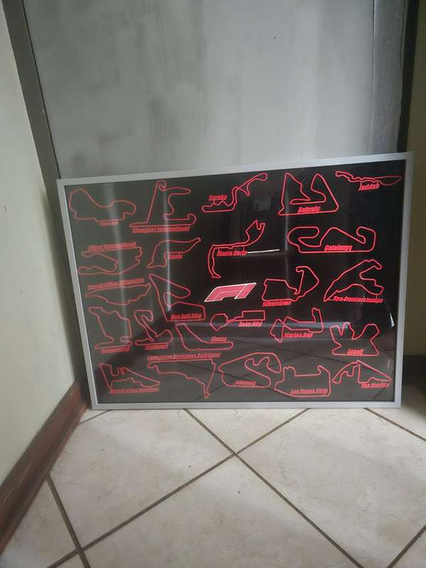  3D Printed Formula 1 Track Collection Framed Set of All 24 Circuits