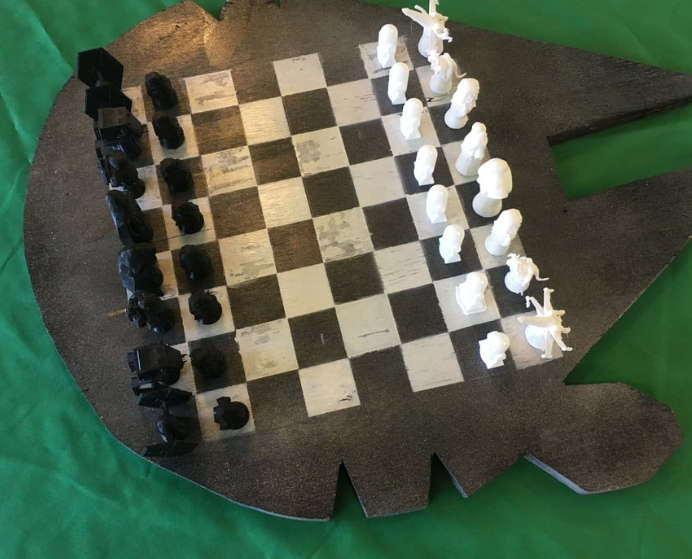  3D Printed Star Wars Chess Set  Imperials vs Rebels (Pieces Only)