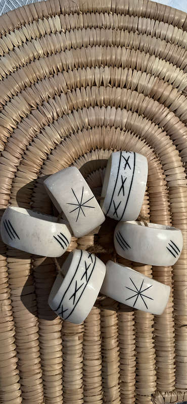Napkin Rings Bone (6)