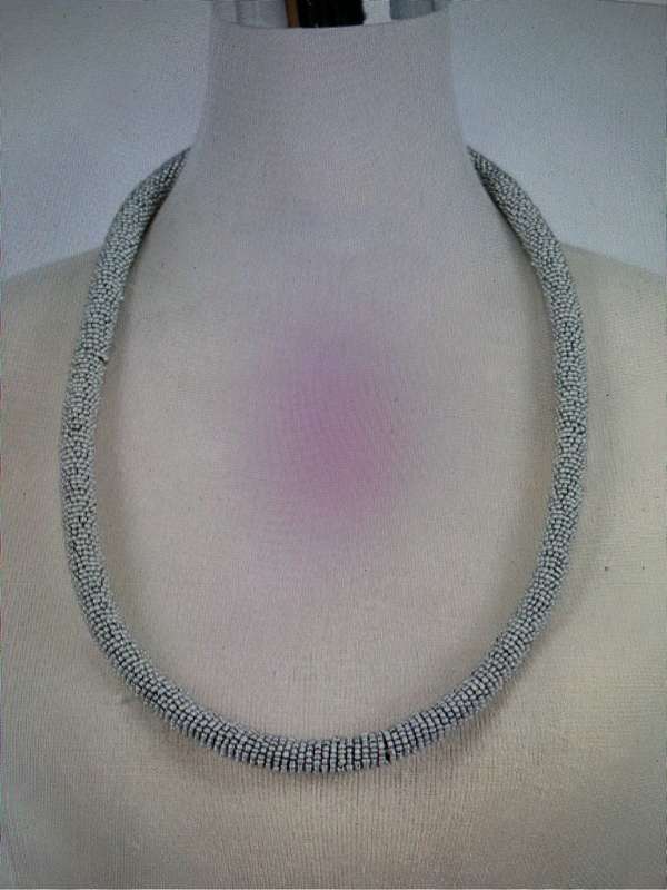 Necklace Spiral  Grey