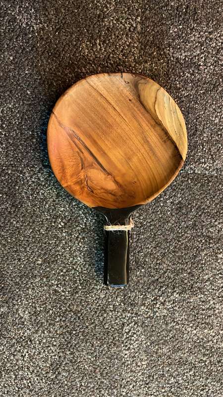 Teak Platter w Handle Small