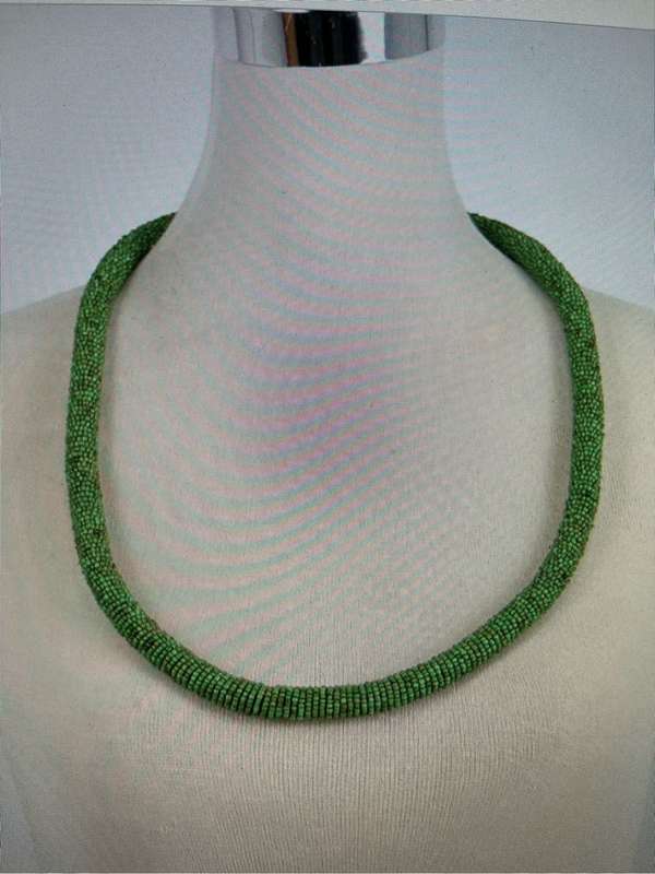 Necklace Spiral  Green