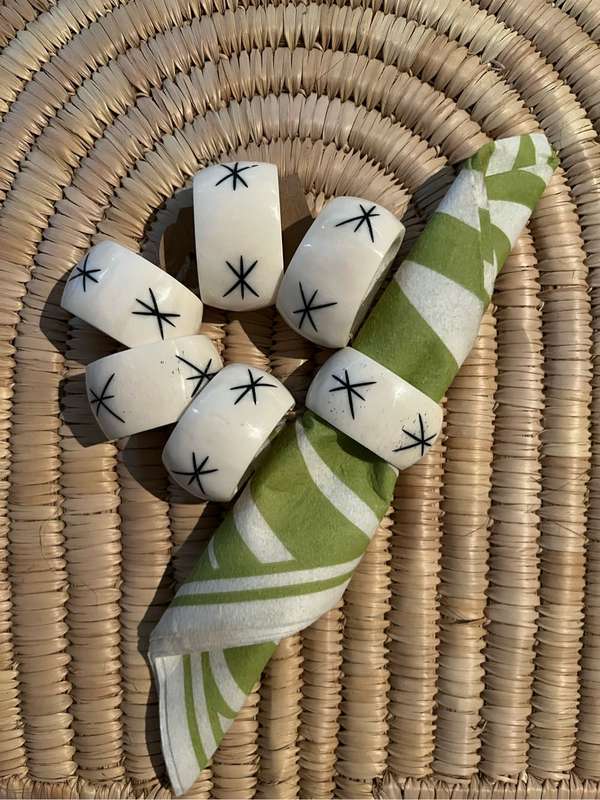 Napkin Rings Bone (6)