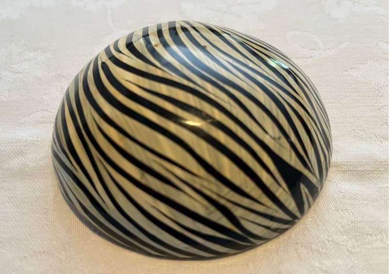 Decorated Horn Bowl & Spoon Set