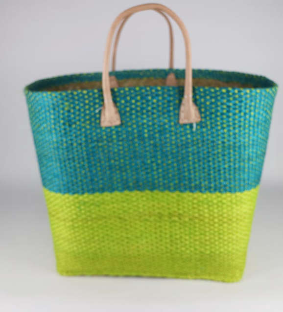 Sisal Ba with leather handle Two-Tone