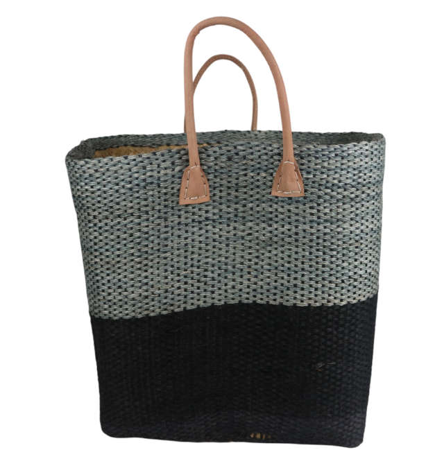 Sisal Ba with leather handle Two-Tone