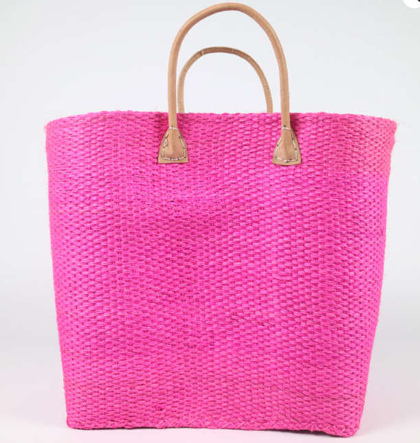 Sisal Ba with leather handle Two-Tone