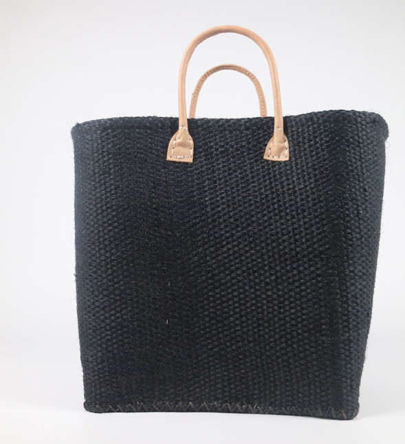 Sisal Ba with leather handle Two-Tone