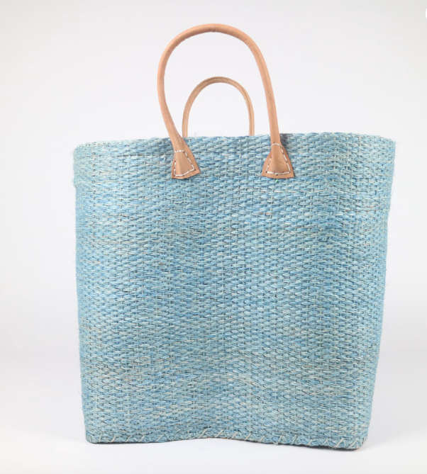Sisal Ba with leather handle Two-Tone