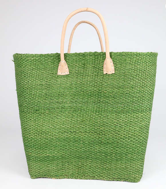 Sisal Ba with leather handle Two-Tone