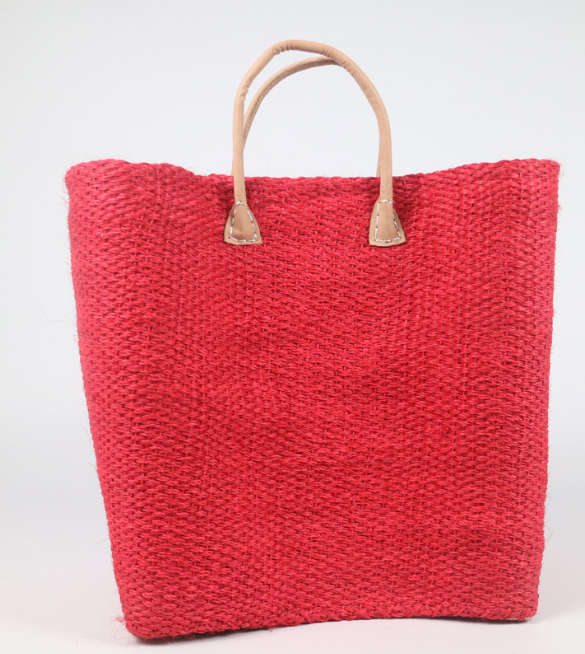 Sisal Ba with leather handle Two-Tone