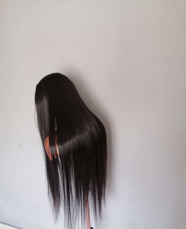 High quality Human Hair Blend 13x4 Lace Front Silky straight wig