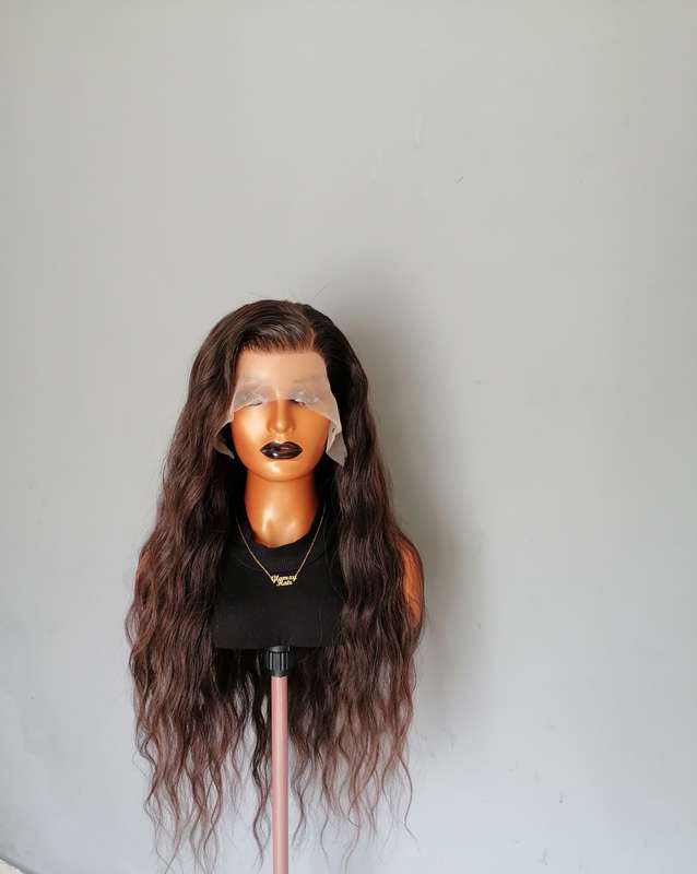 High quality Human Hair Blend 13x4 Lace Front wig Ella Colour #2/30 Brown