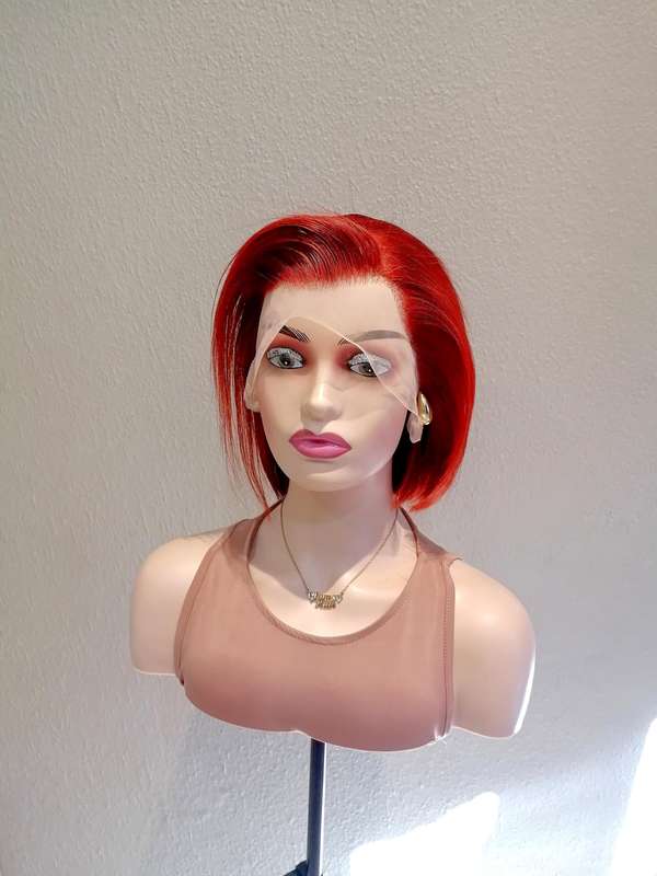 "8" inches Ginger 13x4 Lace Front Bob Wig Colour 350