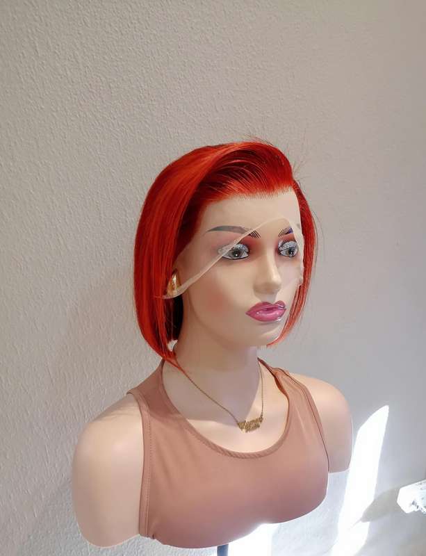 "8" inches Ginger 13x4 Lace Front Bob Wig Colour 350