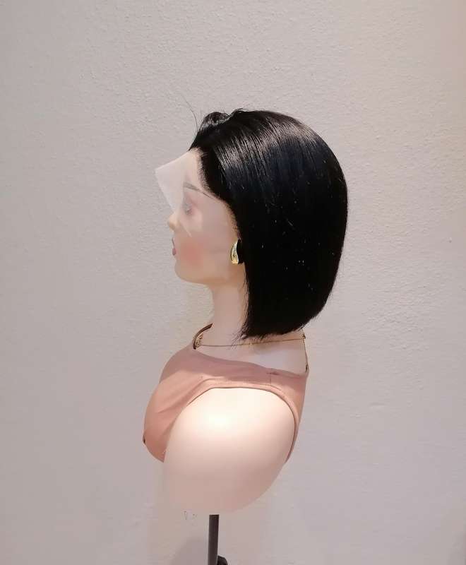 "8" inches 13x4 Lace Front Bob Wig Colour black