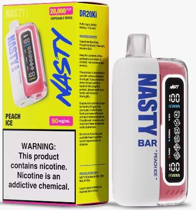 Nasty 20000 puffs Peach Ice vape
