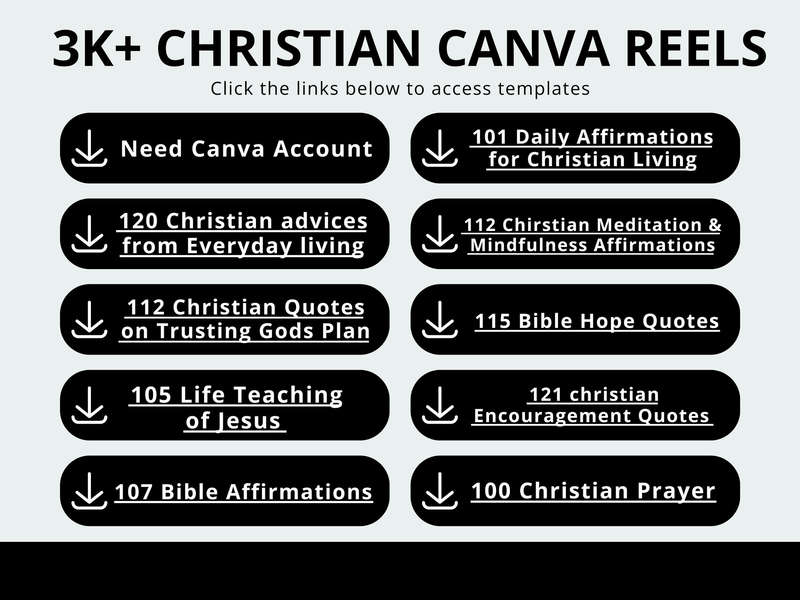 3000 Christian Reels Pack for Stories, Social Media in CANVA - MRR