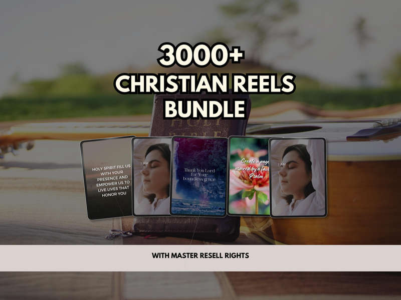 3000 Christian Reels Pack for Stories, Social Media in CANVA - MRR