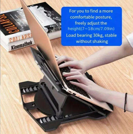 Adjustable Laptop Stand with 360° Swivel Base Holder