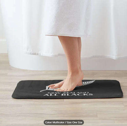 New Zealand All Blacks Rugby Feather Door Mat
