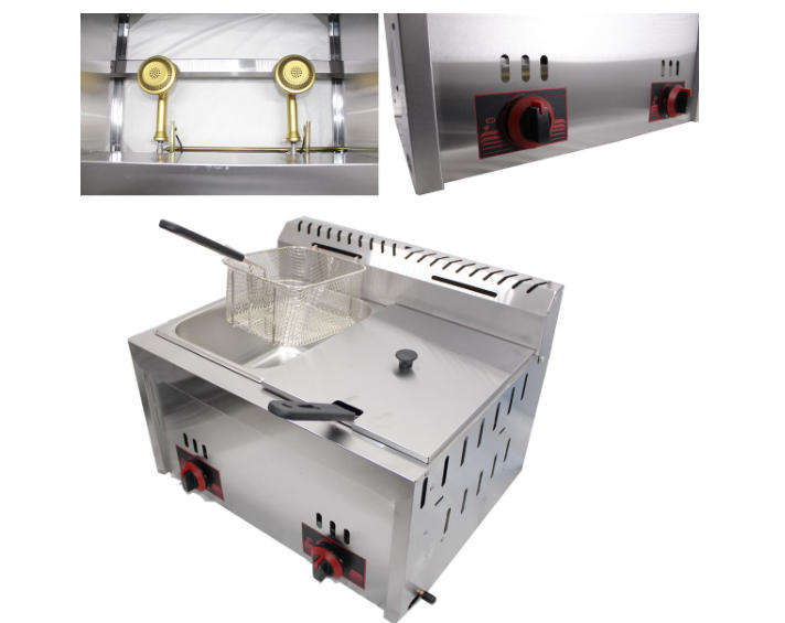 6L + 6L Golden Burner Double Tank Commercial Grade Gas Deep Fryer