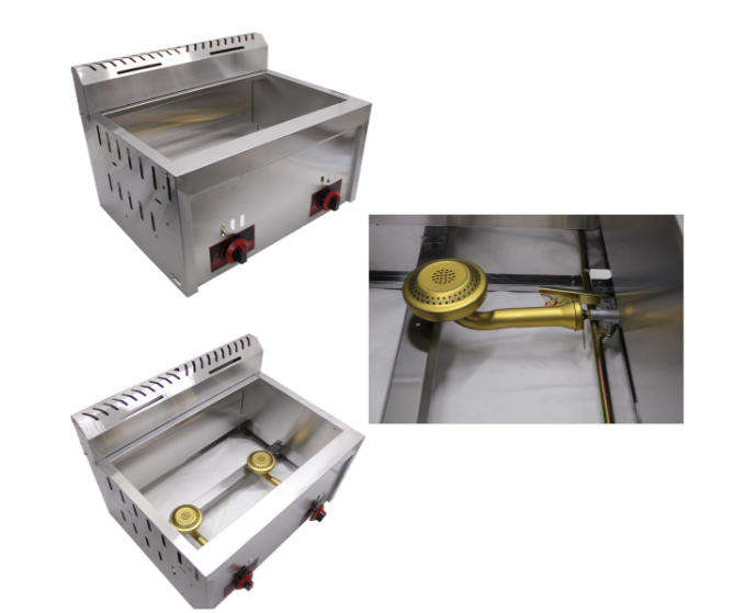 6L + 6L Golden Burner Double Tank Commercial Grade Gas Deep Fryer