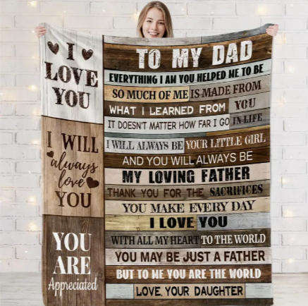 "To My Dad" Throw Blanket