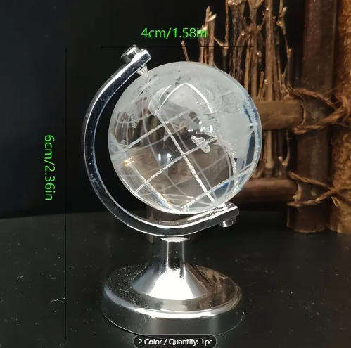 Stylish Crystal Globe Decoration (Black)