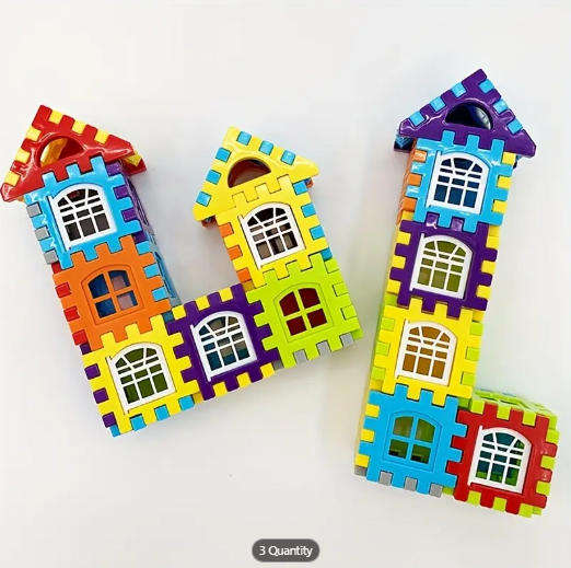Large-Sized House 160-Piece Building Blocks Set